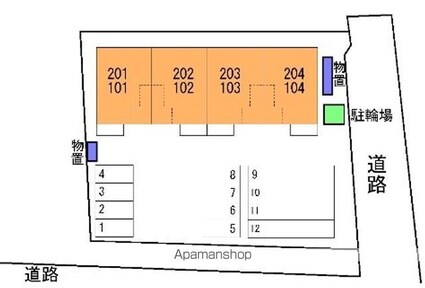 アプリコット[2LDK/58.86m2]の配置図