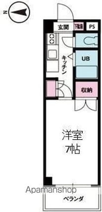 ジョイフル第３今市[1K/23.08m2]の間取図