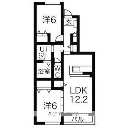 ファミリエール[2LDK/59.62m2]の間取図