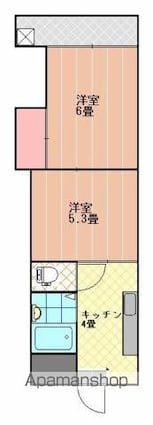 第７みのりハイツ愛光[2K/29.97m2]の間取図