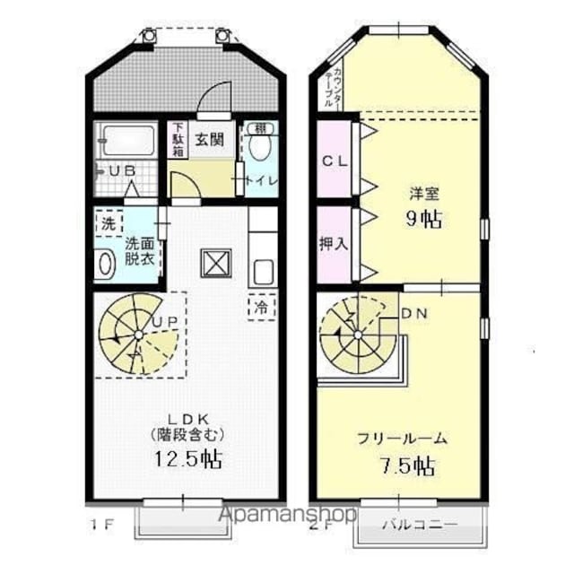 メゾン・クレール　Ｅ棟[2LDK/69.4m2]の間取図