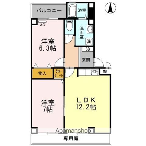 TWIN CASA II棟の間取り写真