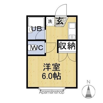 コロネットハウス松本[1K/19.95m2]の間取図
