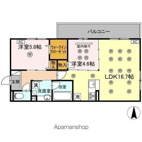 DーROOM若園の間取り写真
