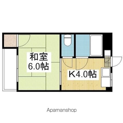 参川第１マンション[1K/19.35m2]の間取図