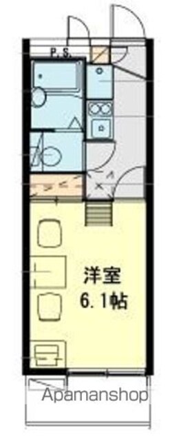 レオパレス小茂根[1K/19.87m2]の間取図