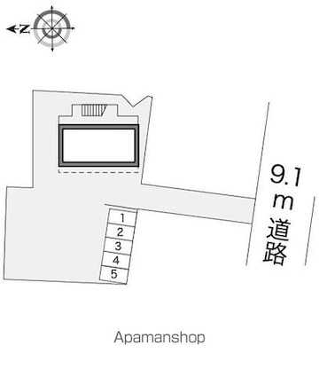 レオパレスＪＹＯＹＡＭＡ[1K/20.28m2]の配置図