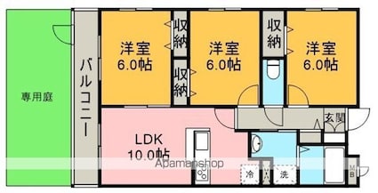 プリムローズＫ　Ⅱ[3LDK/62.74m2]の間取図