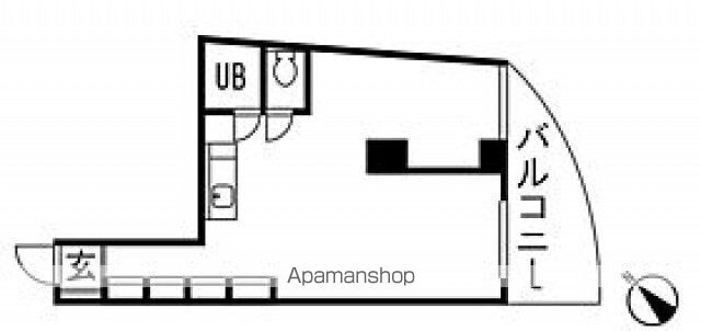 シリンダーハウス[1R/40.1m2]の間取図
