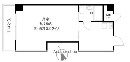 東京都港区芝浦４丁目[1K/20.16m2]の間取図