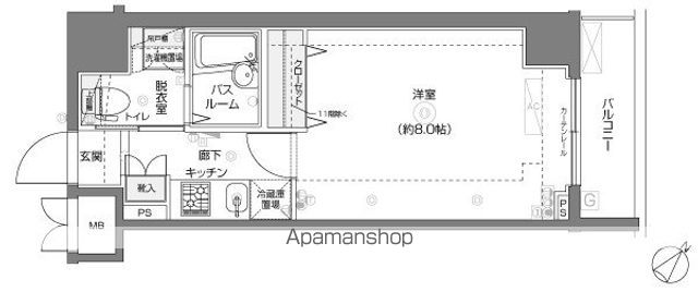 横浜市中区不老町のマンションの間取り