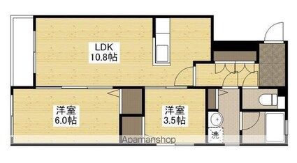 ビータス深川[1SLDK/47.56m2]の間取図