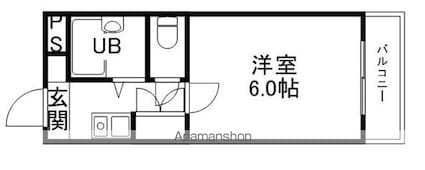 エリートＮＡＫＡＮＯⅡ[1K/17.95m2]の間取図