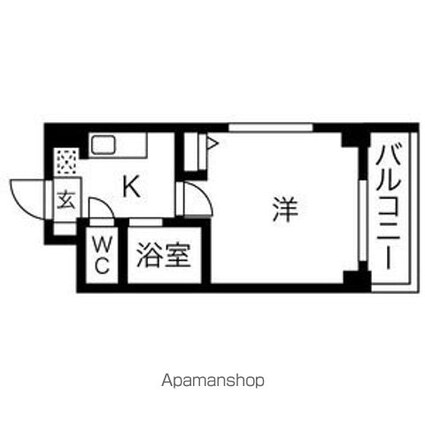 スカイコートヌーベル新宿落合[1K/20m2]の間取図