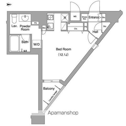 コンフォリア下北沢[1R/33.5m2]の間取図