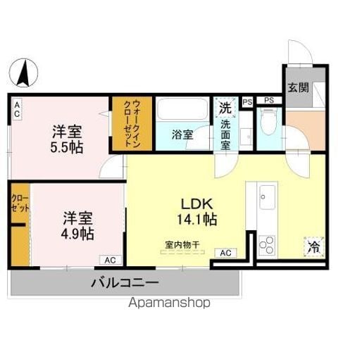 DーROOM上源入の間取り写真