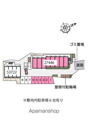 レオパレスアンジュール[1K/23.18m2]の配置図
