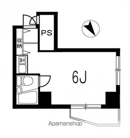 スカイコート後楽園第２[1R/18.08m2]の間取図