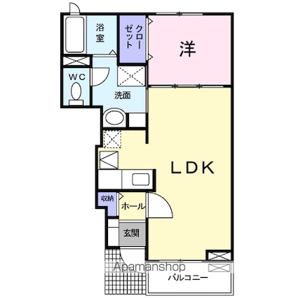 和歌山県和歌山市加納[1LDK/37.13m2]の間取図