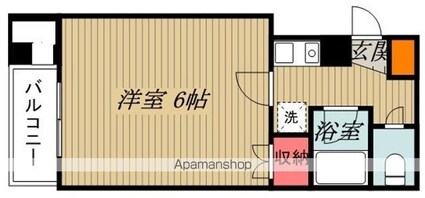 ＰＲＥＳＥＮＴ・晴[1K/21.8m2]の間取図