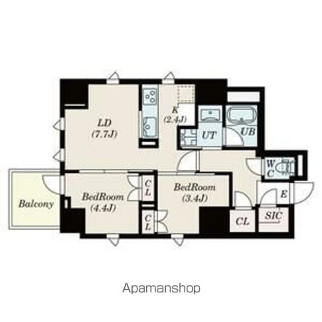 ＳーＲＥＳＩＤＥＮＣＥ日本橋馬喰町Ａｅｒｅ[1LDK/34.97m2]の間取図