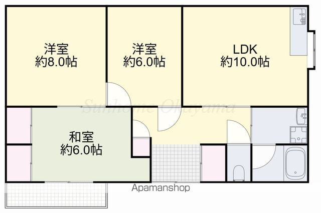 江国アパートの間取り写真