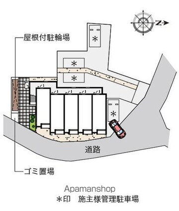 レオネクストガルデニア[1R/26.5m2]の配置図