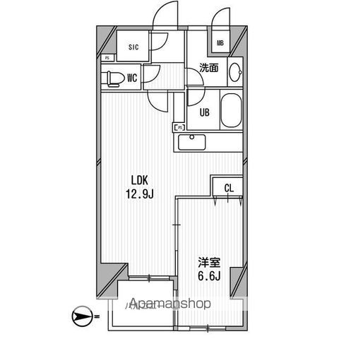 大阪市西区北堀江のマンションの間取り