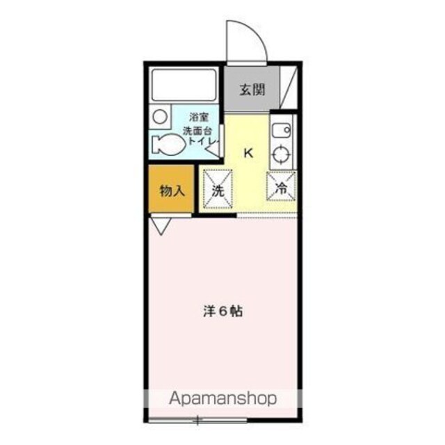 フラット目白[1K/17.5m2]の間取図