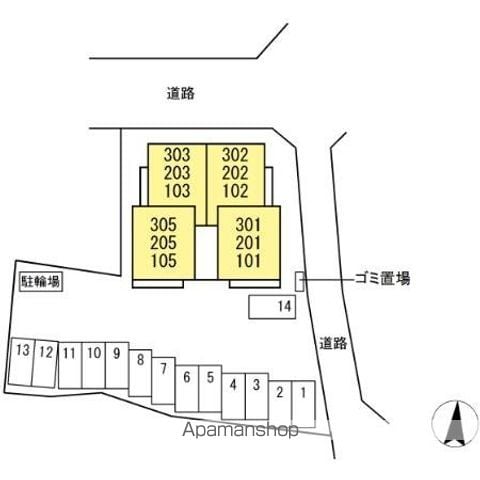 ＤーＨＩＬＬＳ　篠ケ瀬 203 ｜ 静岡県浜松市中央区篠ケ瀬町字表川676-､684-1の1部(地-)（賃貸アパート1LDK・2階・37.87㎡） その3