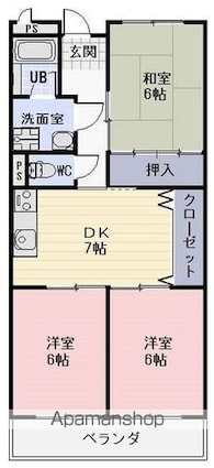パストラルコート[3DK/57.78m2]の間取図