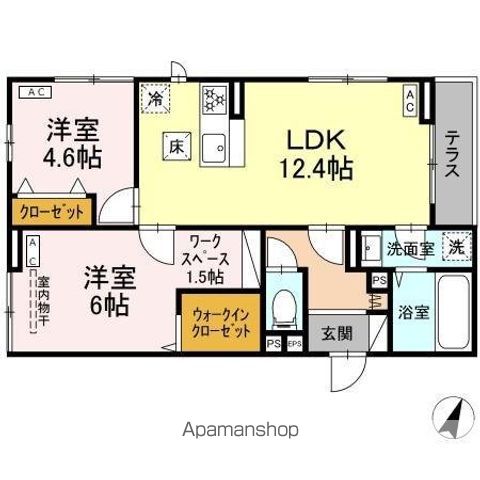 【中野区鷺宮のアパートの間取り】