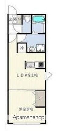 東京都板橋区板橋２丁目[1LDK/36.03m2]の間取図