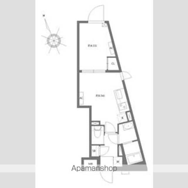 エルファーロ駒沢大学[1DK/25.51m2]の間取図