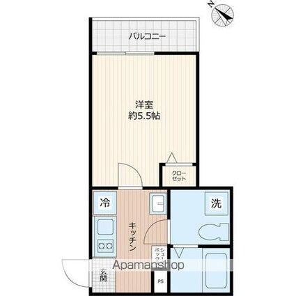メゾンド・アヴェニール綾瀬[1K/19.46m2]の間取図