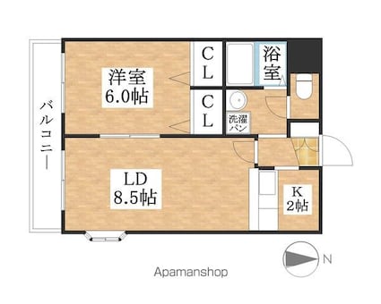 Ｎ’ｓハイツ[1LDK/39.96m2]の間取図