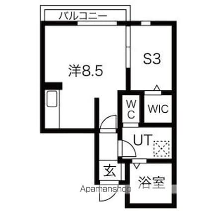 ラ・ルーナ[1LDK/30.75m2]の間取図
