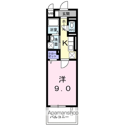 グラン　アベニューⅠ[1K/30.38m2]の間取図