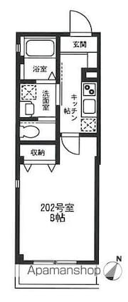 ＫＥＮ　ＨＥＩＭ　ケンハイム[1K/27.03m2]の間取図