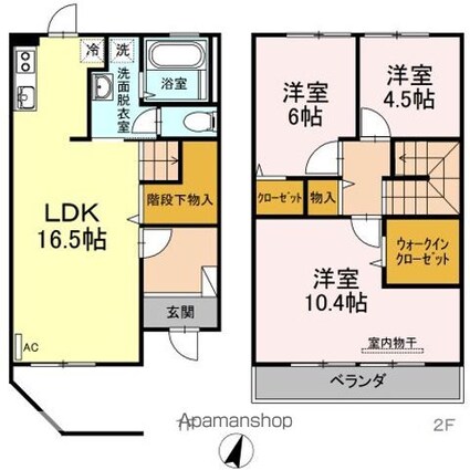グレイスホーム　Ａ棟[3LDK/91.7m2]の間取図