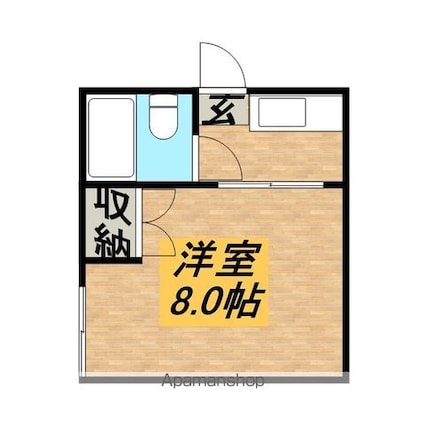 東京都国立市東４丁目[1K/20m2]の間取図