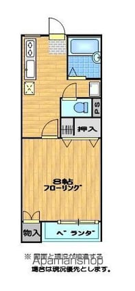 ムーンリバー[1K/27.6m2]の間取図