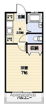 グリーンコーポ[1K/20.37m2]の間取図