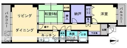 香川県高松市錦町１丁目[2SLDK/73.19m2]の間取図