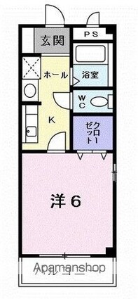 エム・ビューラー　Ｂ[1K/22.65m2]の間取図