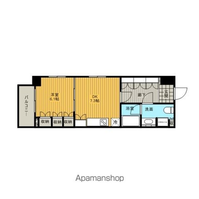 パークアクシス東陽町[1DK/38.25m2]の間取図