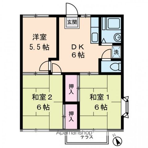 【立川市西砂町のアパートの間取り】