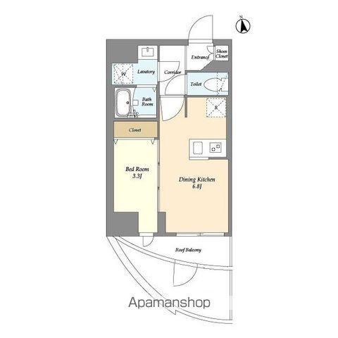 VILLA CREST HIGASHI UENOの間取り写真