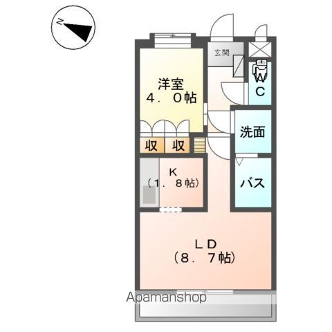 和歌山市杭ノ瀬のアパートの間取り