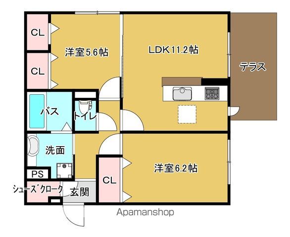 アレーズ久津川の間取り写真